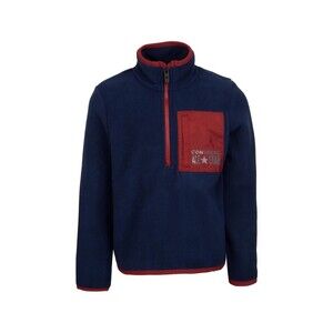 Converse Sweatshirt Boys Medium Blue Fleece Long Sleeve 1/2 Zip Pullover RED543